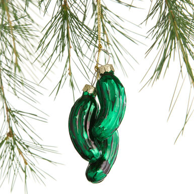 Glass Pickle Trio Ornament Glass Pickle Trio Ornament