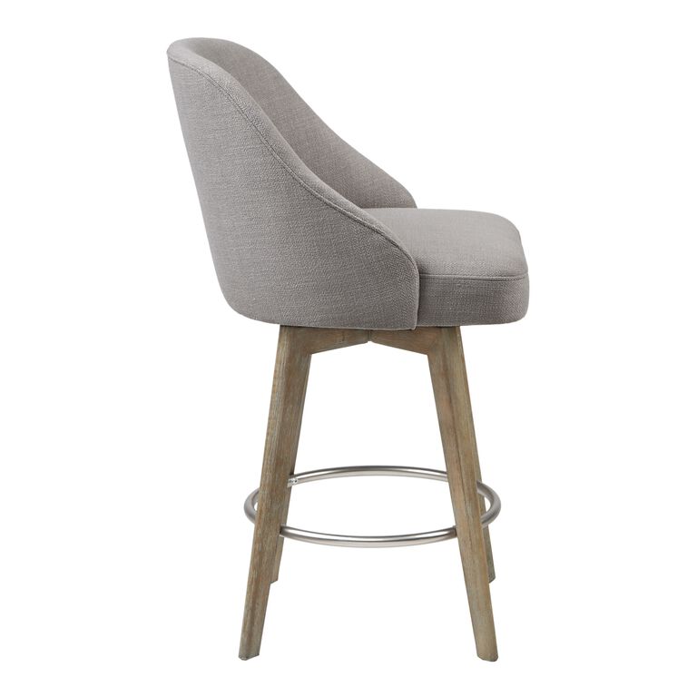 Janine Upholstered Swivel Counter Stool image number 4
