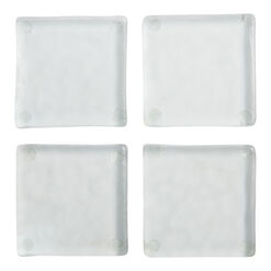 Square Recycled Glass Slab Coasters 4 Pack