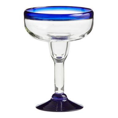 Rocco Blue Handcrafted Recycled Margarita Glass Rocco Blue Handcrafted Recycled Margarita Glass