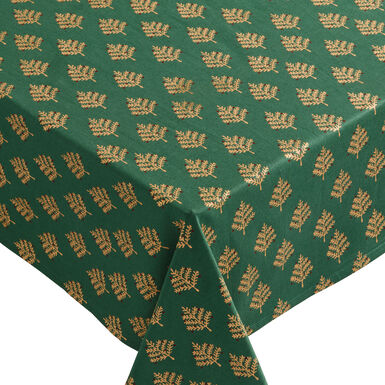 Green and Gold Christmas Tree Tablecloth Green and Gold Christmas Tree Tablecloth