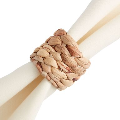 Natural Water Hyacinth Braided Napkin Rings 2 Pack Natural Water Hyacinth Braided Napkin Rings 2 Pack