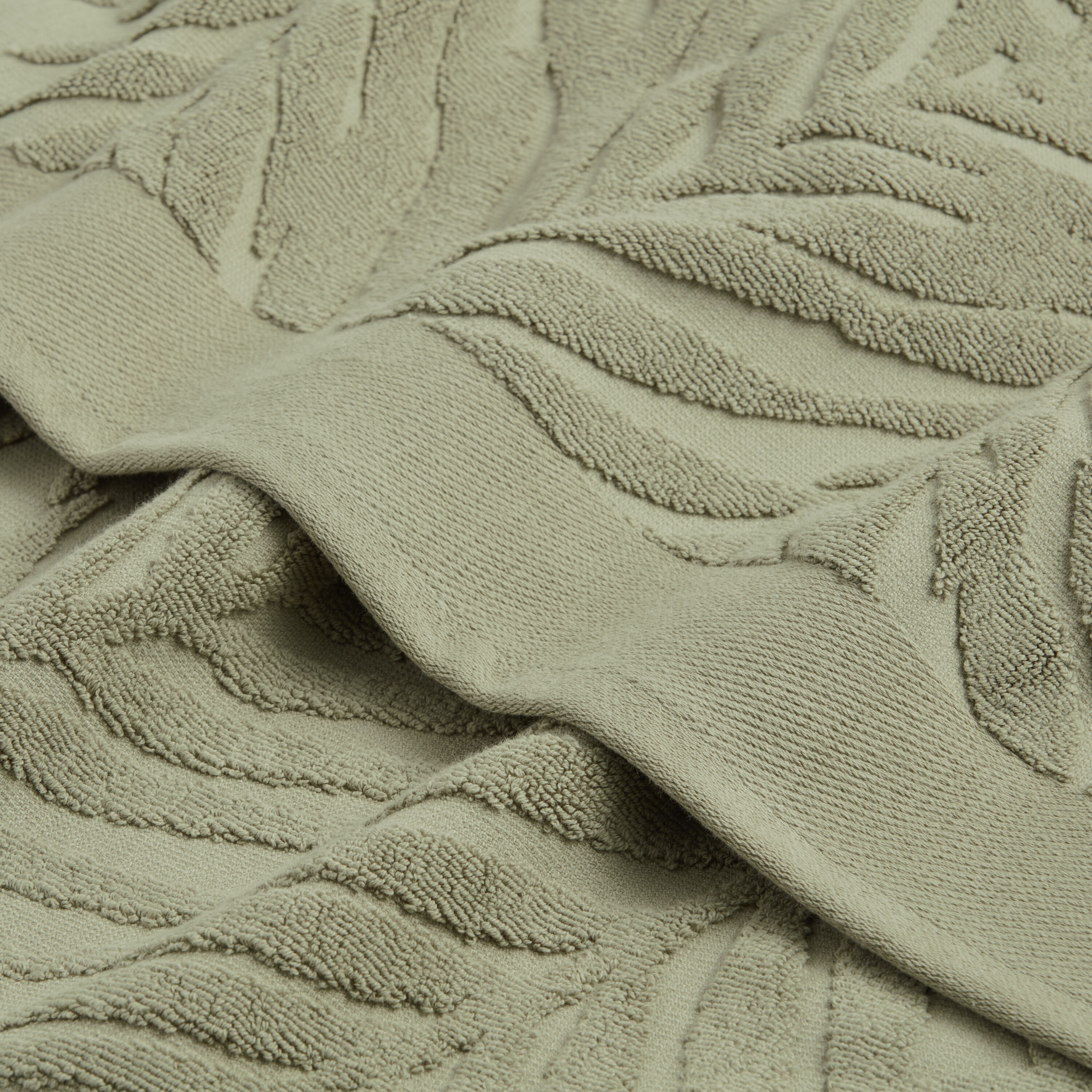 Green patterned hand towels deals