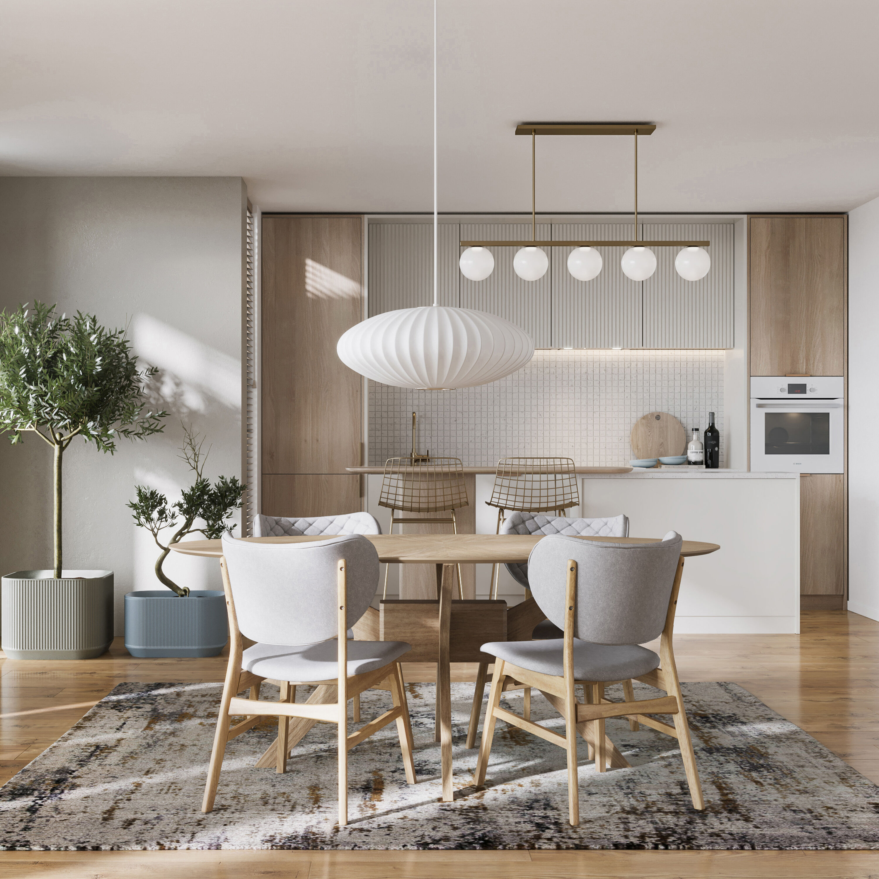 Light wood 2025 upholstered dining chairs