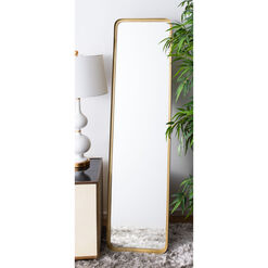 Rectangular Brass Standing Full Length Mirror