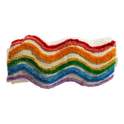 Rainbow Waves Indoor Outdoor Lumbar Pillow