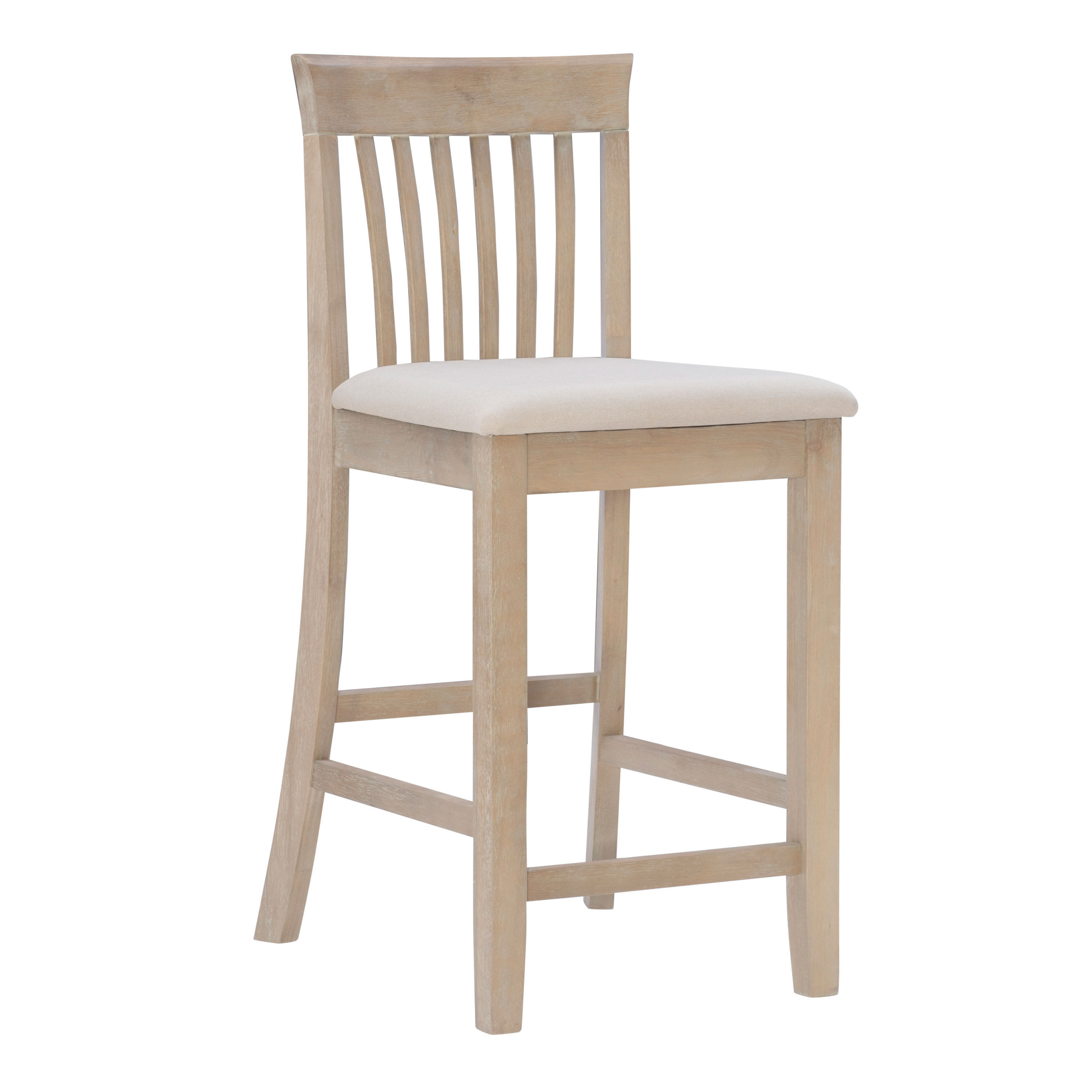 Holden Graywash Wood Mission Style Upholstered Counter Stool image number 0