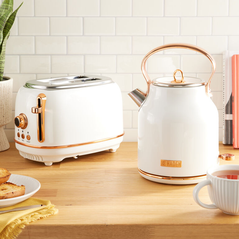HADEN Heritage Ivory and Copper Electric Tea Kettle + Reviews