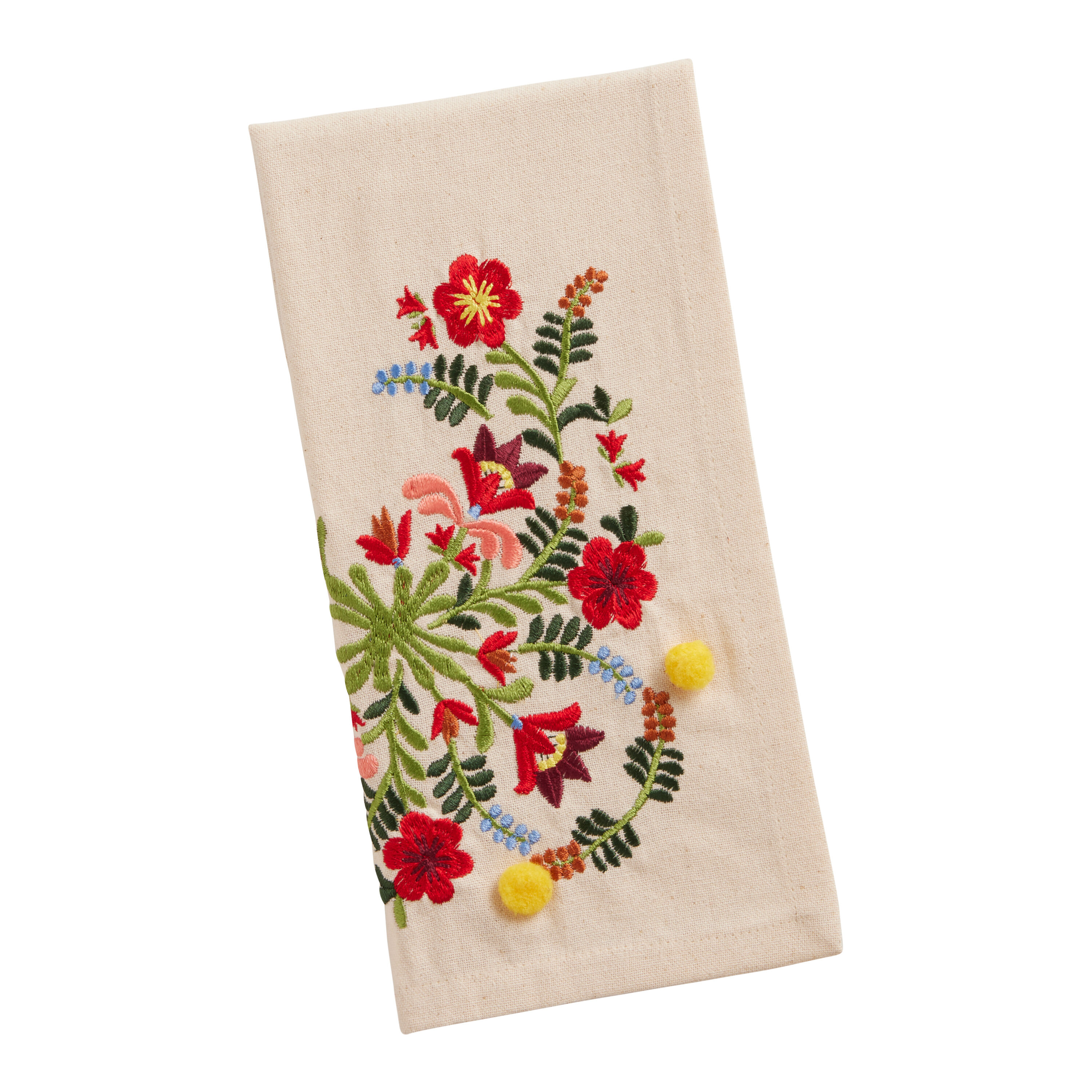 Multicolor Abstract Floral Embroidered Napkin Set of 4 World Market