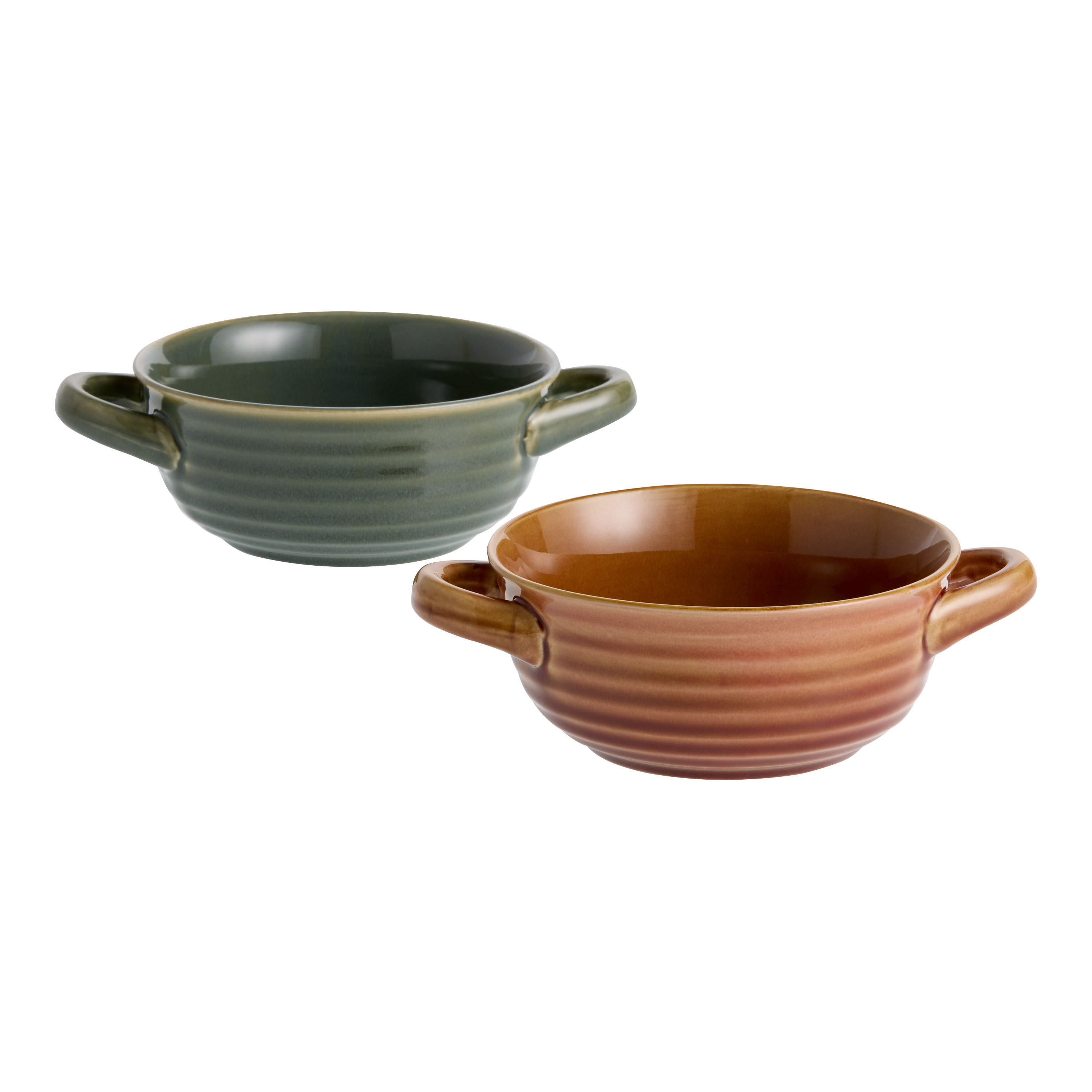 Handover Reactive Glaze Soup Bowl with Handles image number 0