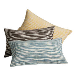 Chenille Wavy Lines Lumbar Pillow