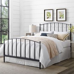 Keily Charcoal Steel Spindle Queen Bed