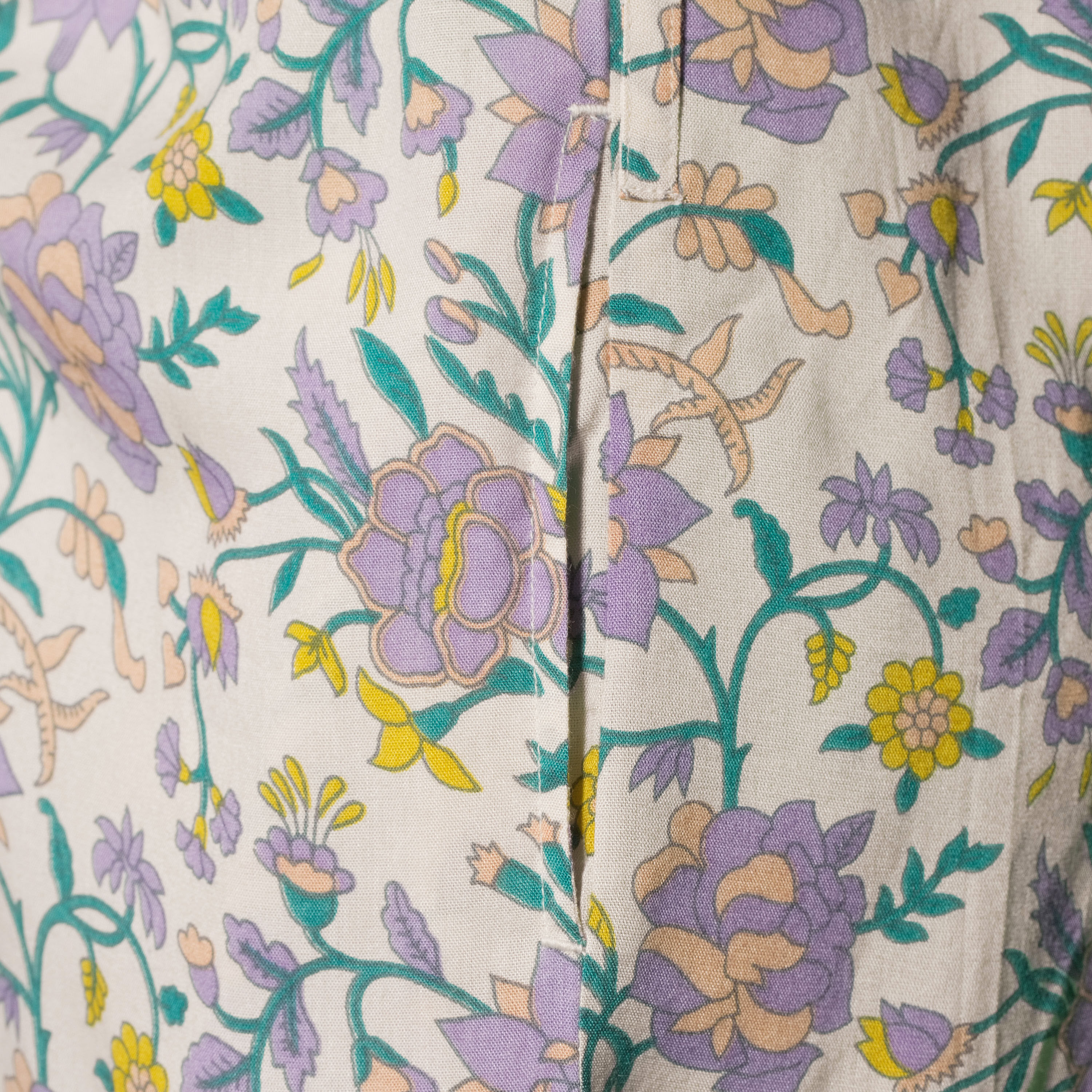 Purple and Ivory Jaipur Floral Robe image number 1