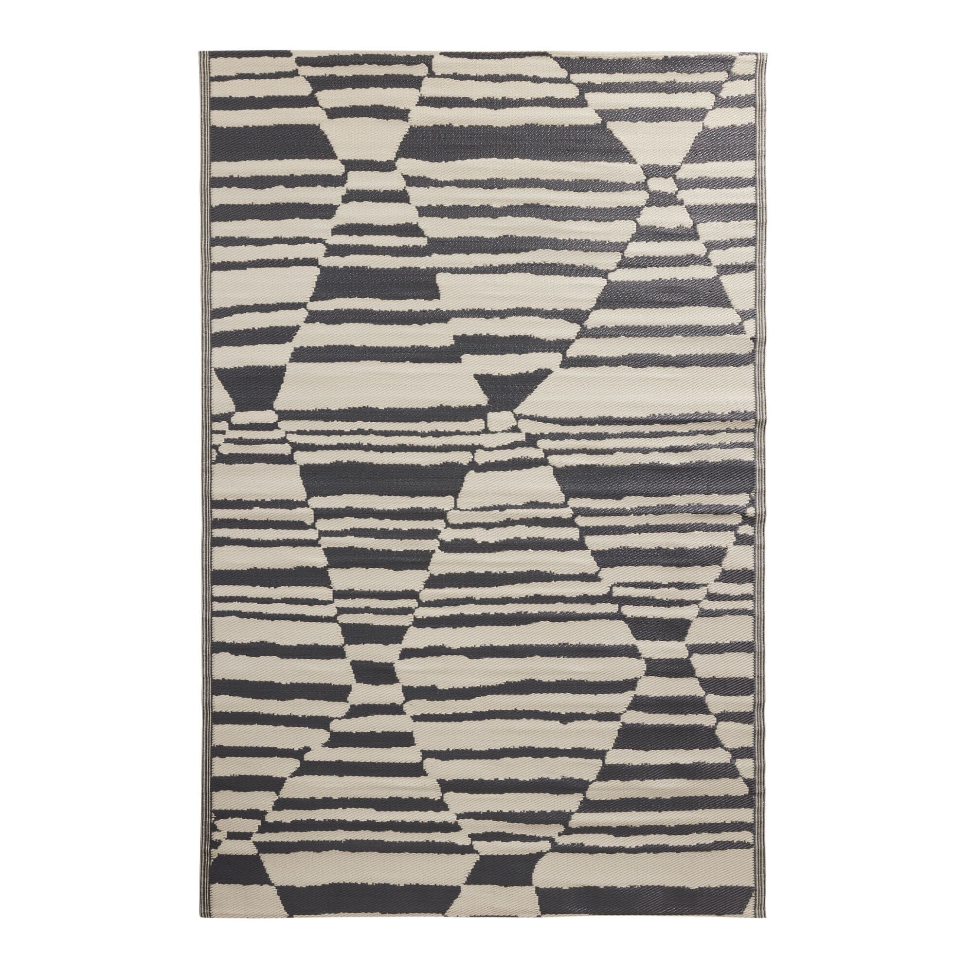 Rio Black Diamond Reversible Indoor Outdoor Floor Mat image number 0