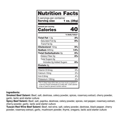 Brooklyn Cured Sliced Beef Salami Trio Brooklyn Cured Sliced Beef Salami Trio