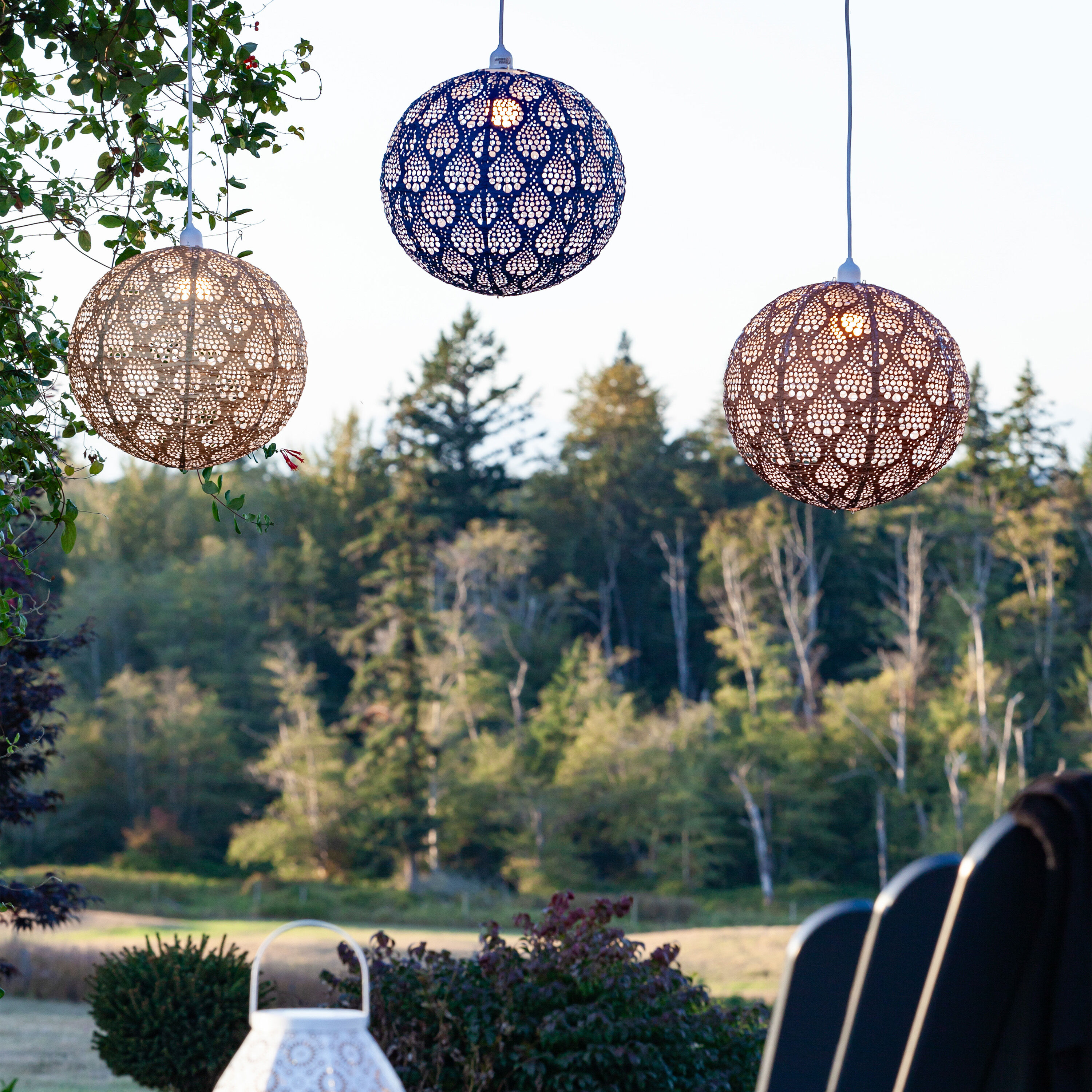 Round Dewdrop Fabric Lantern Pendant Lamp World Market