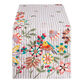 Lilac and Ivory Stripe Floral Embroidered Table Linen Collection image number 2