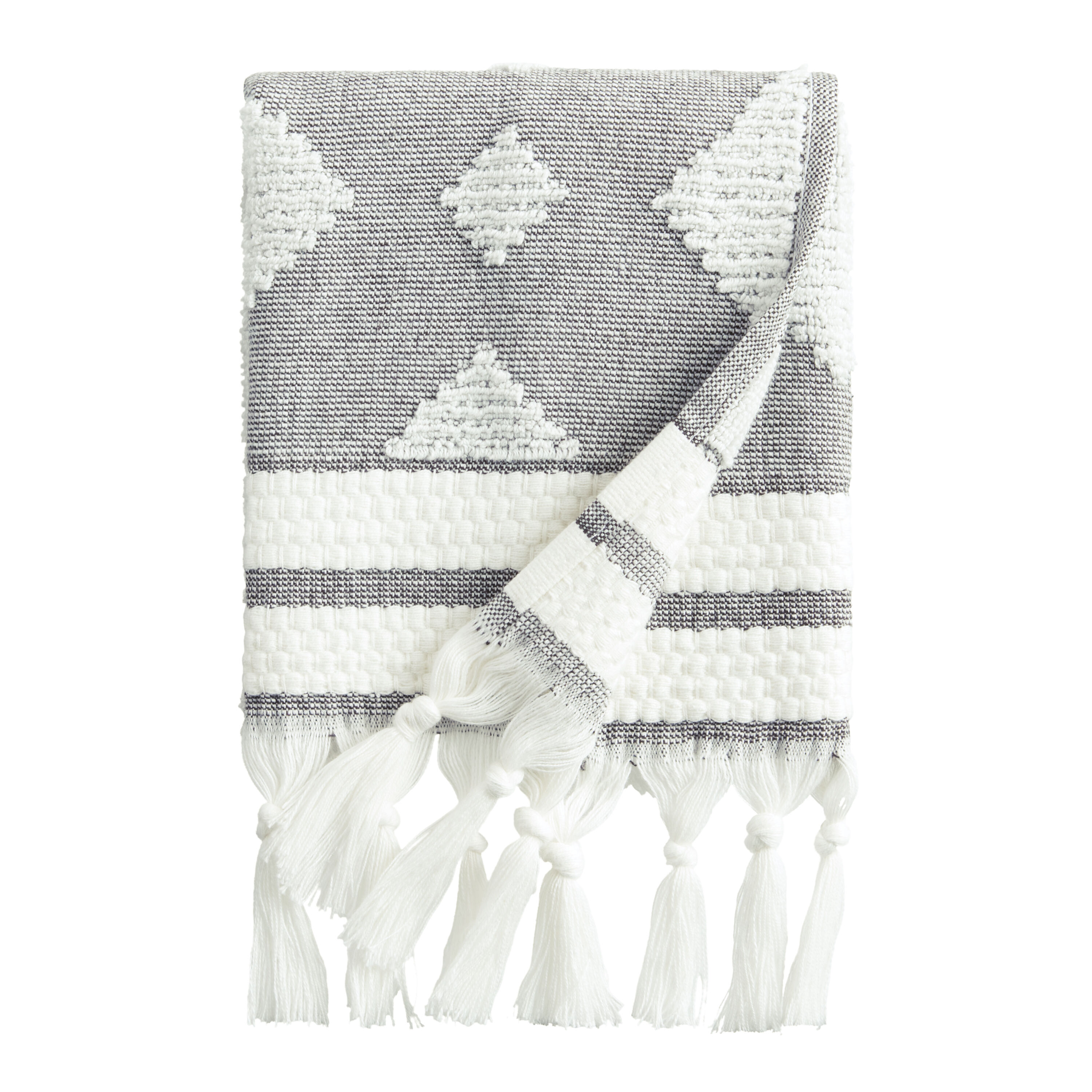 World Market Hailey Black And White Sculpted Diamond Hand Towel World Market in Irvine CA The Market Place