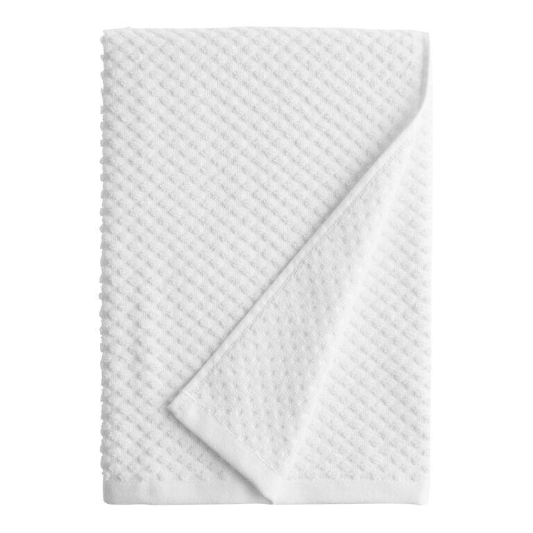 Dione White Sculpted Dot Bath Towel by World Market