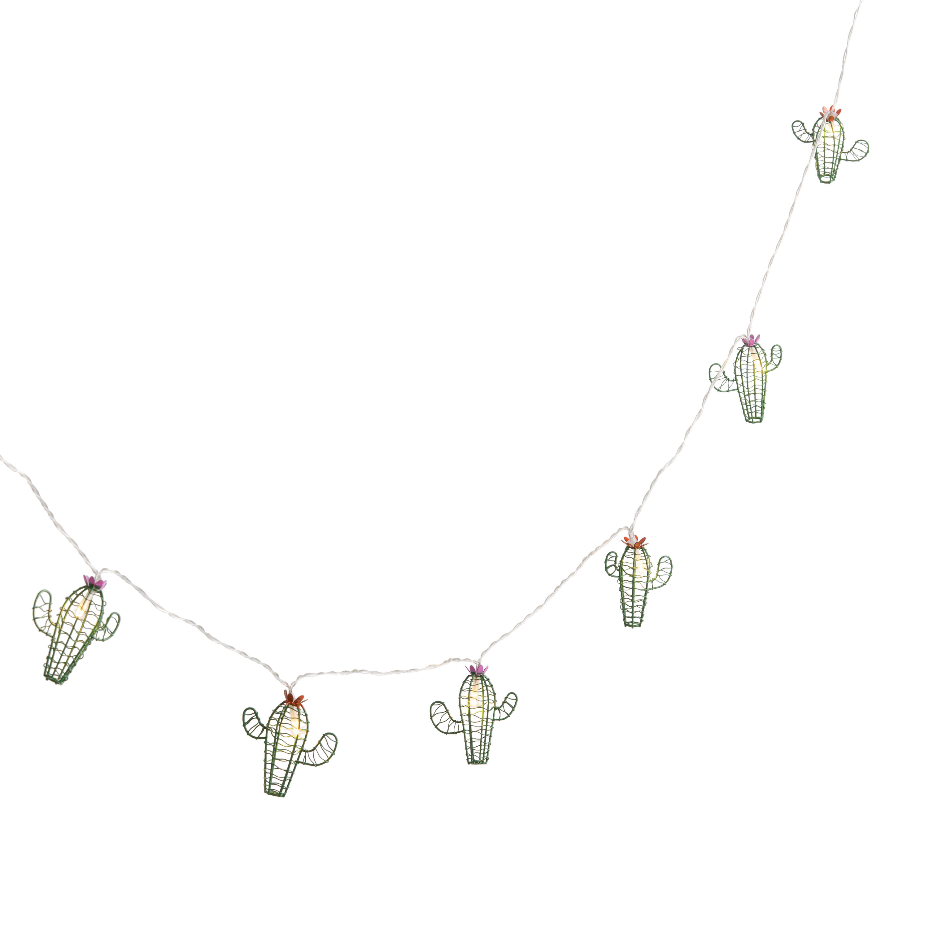 Cactus string lights top