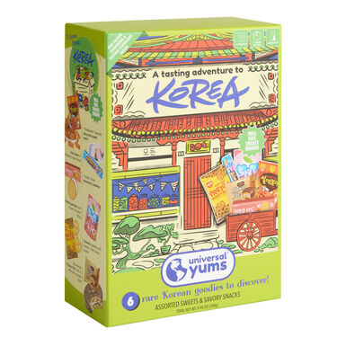Universal Yums Tasting Adventure to Korea Sampler Box 6 Piece Universal Yums Tasting Adventure to Korea Sampler Box 6 Piece