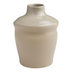 Gray Reactive Glaze Ceramic Dipped Vase