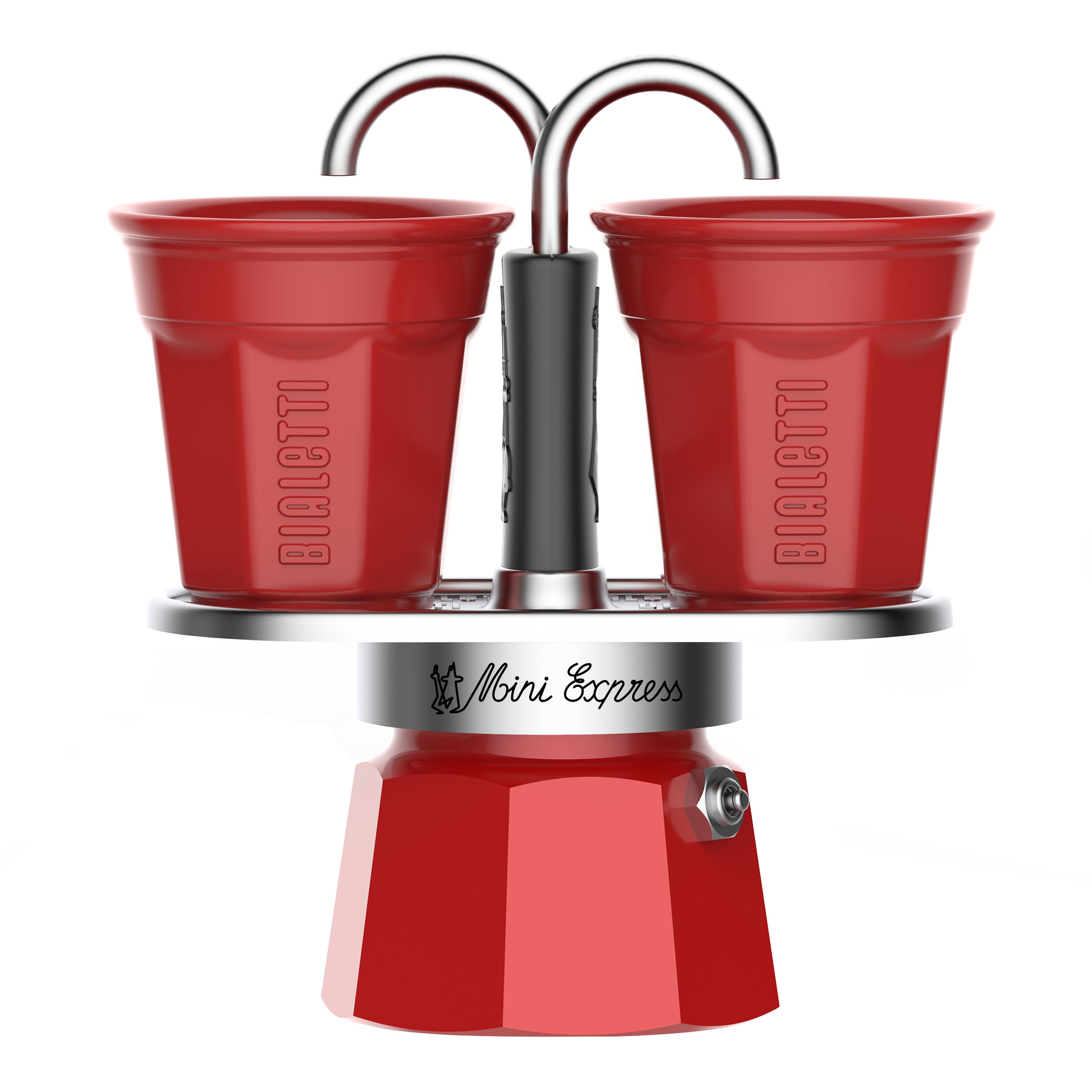 Bialetti Red Mini Express Stovetop Espresso Maker