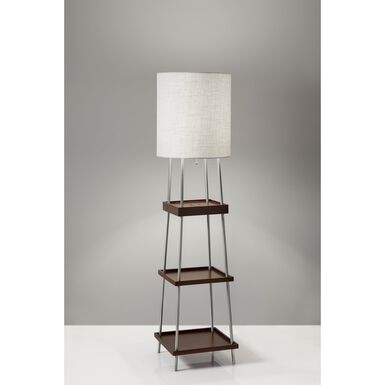 Rowland Floor Lamp With Shelves, USB and Charging Pad Rowland Floor Lamp With Shelves, USB and Charging Pad