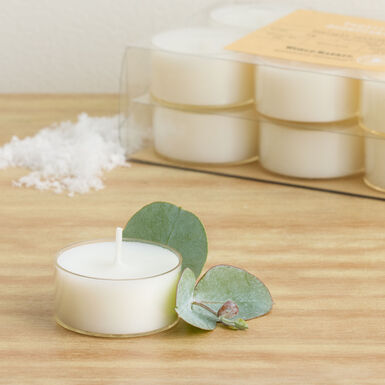 Apothecary  Vanilla Snowflakes Tealight Candles 12 Pack Apothecary  Vanilla Snowflakes Tealight Candles 12 Pack