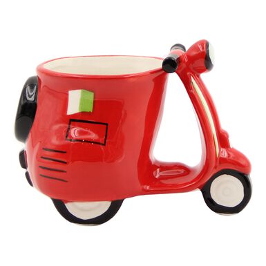Red Scooter Figural Ceramic Mug Red Scooter Figural Ceramic Mug