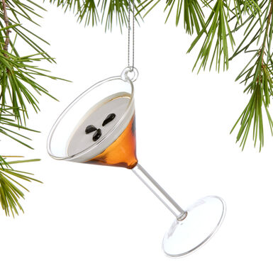 Glass Espresso Martini Ornament Glass Espresso Martini Ornament