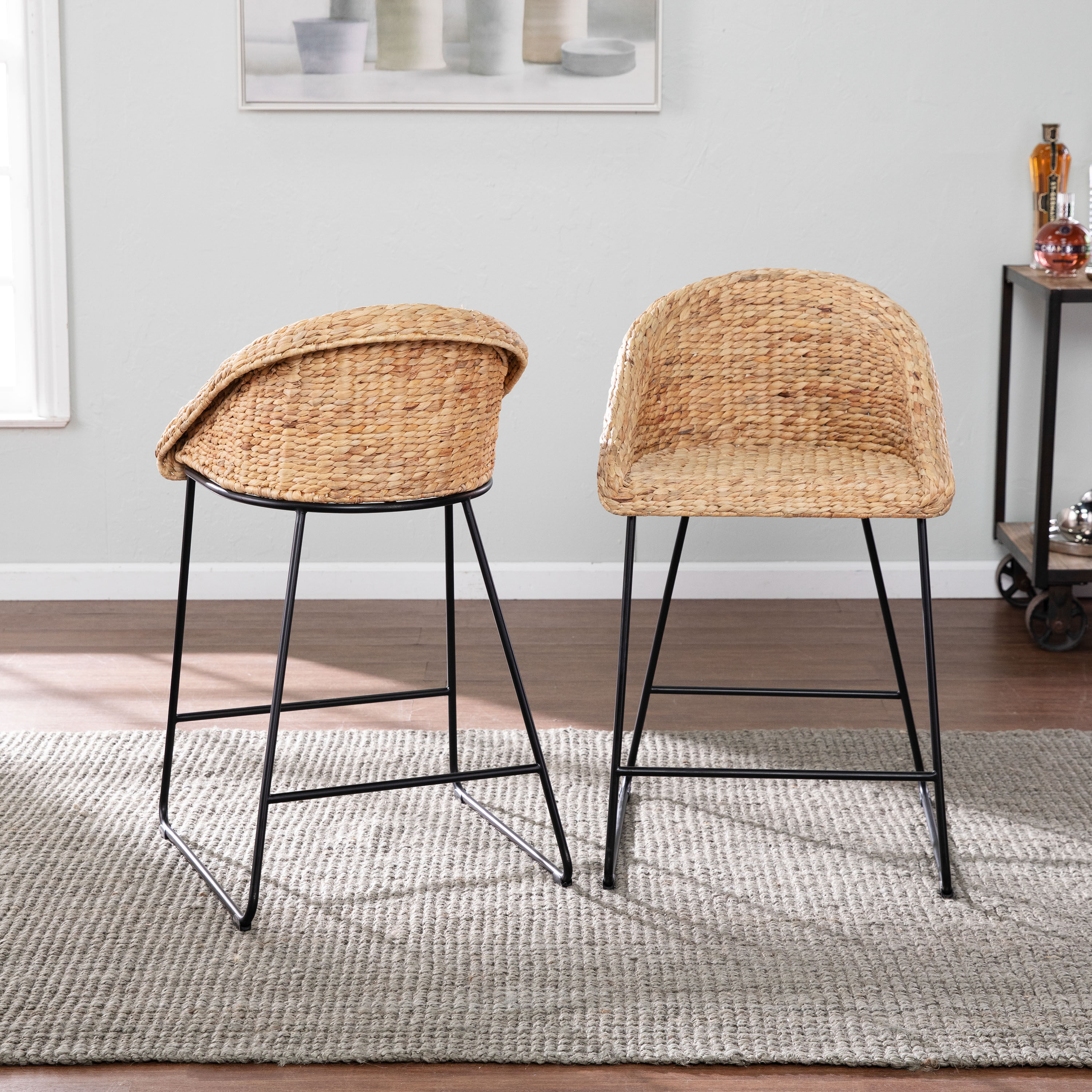 Hyacinth discount bar stool