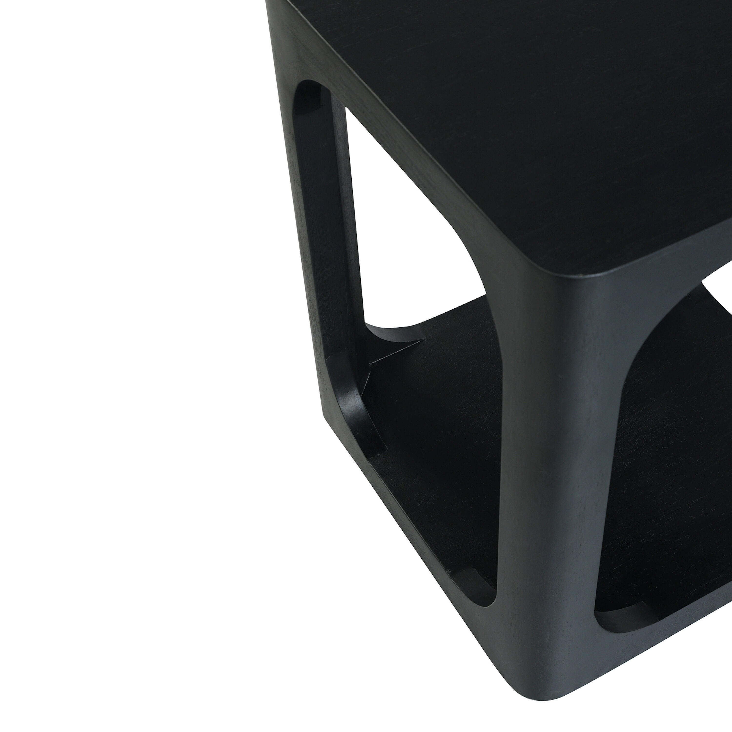 Branyon Square Wood Side Table with Shelf image number 4