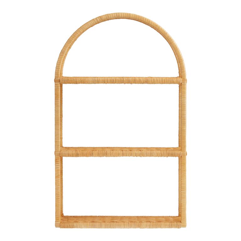 Wrapped Rattan Arched 3 Tier Wall Shelf image number 3