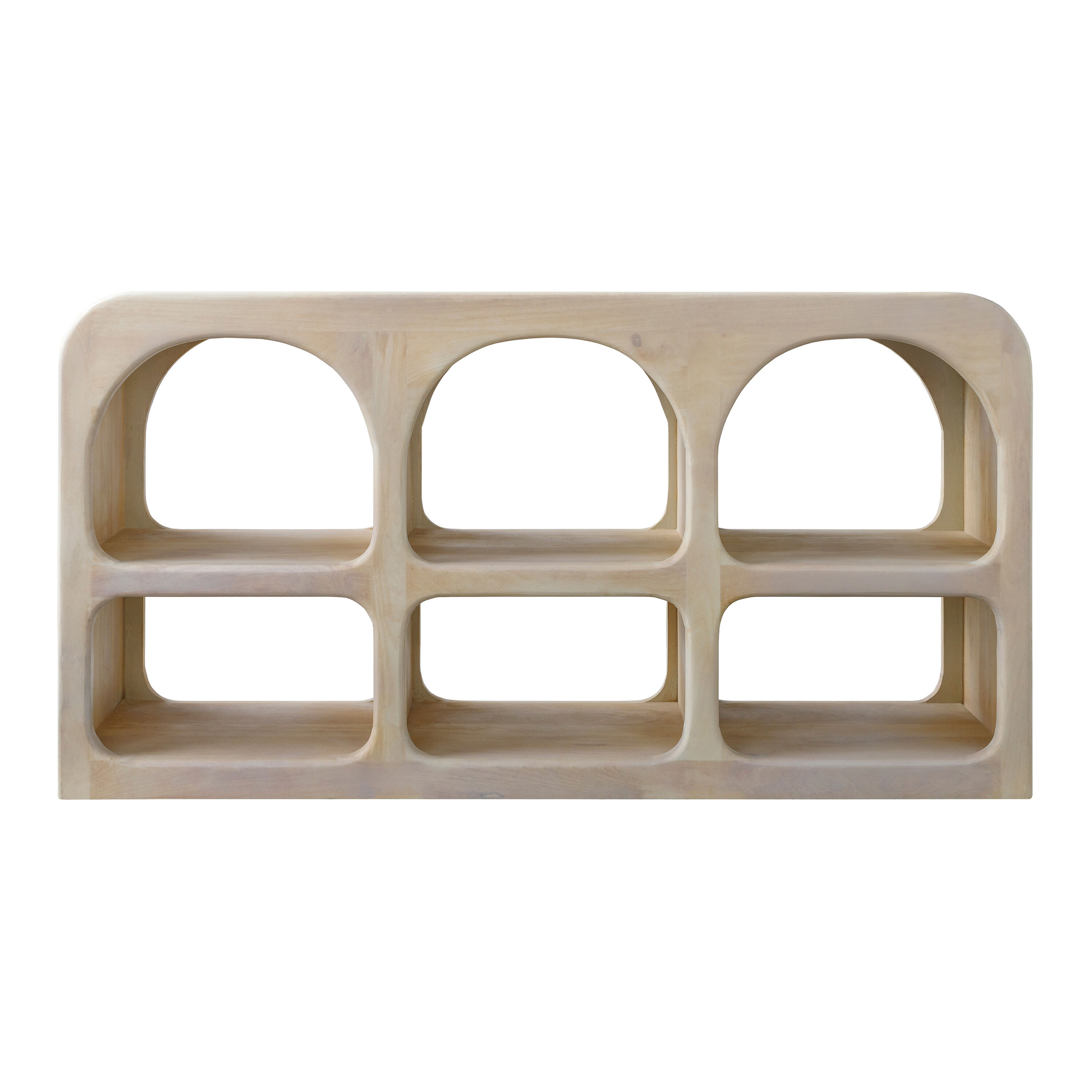 Panyer Short Ivory Mango Wood Bookshelf image number 2