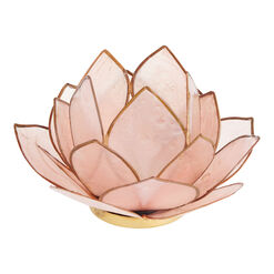 Capiz 20 Petal Lotus Tealight Candle Holder