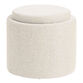 Thompkins Round Basketweave Upholstered Storage Ottoman image number 0