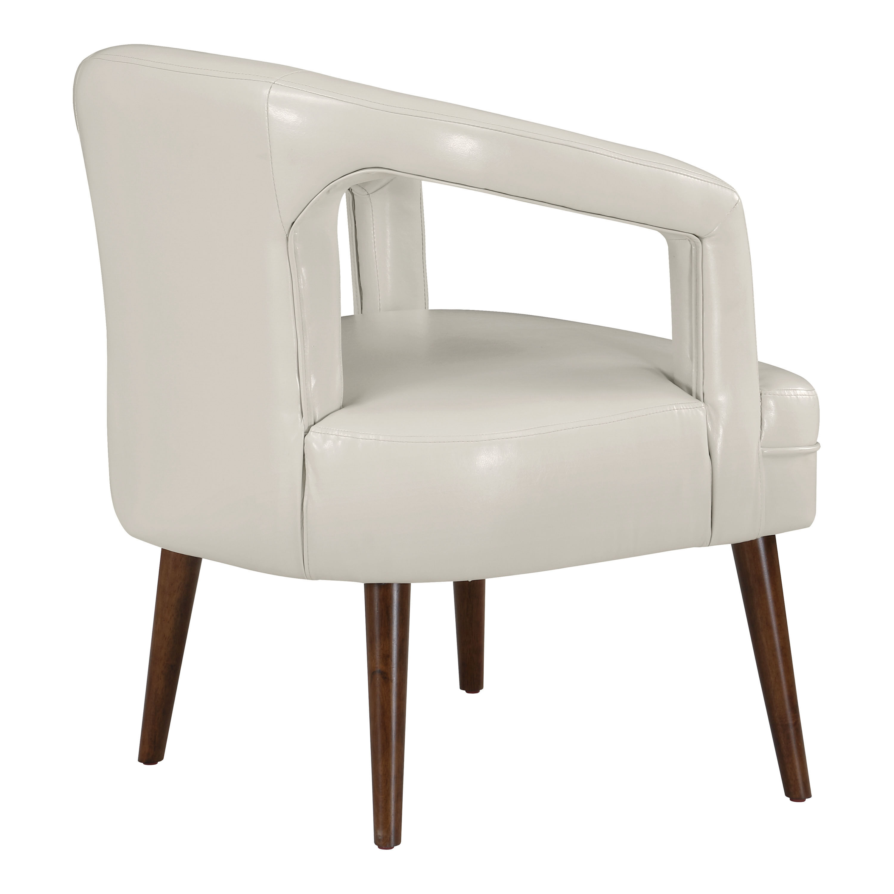 Kennett Faux Leather Open Back Modern Upholstered Chair image number 3