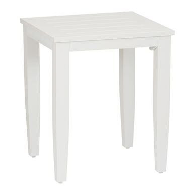 Pacey White Metal Outdoor End Table Pacey White Metal Outdoor End Table