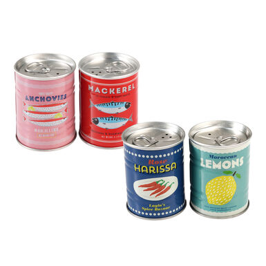 Rex Tinned Salt and Pepper Shaker Gift Set Collection Rex Tinned Salt and Pepper Shaker Gift Set Collection
