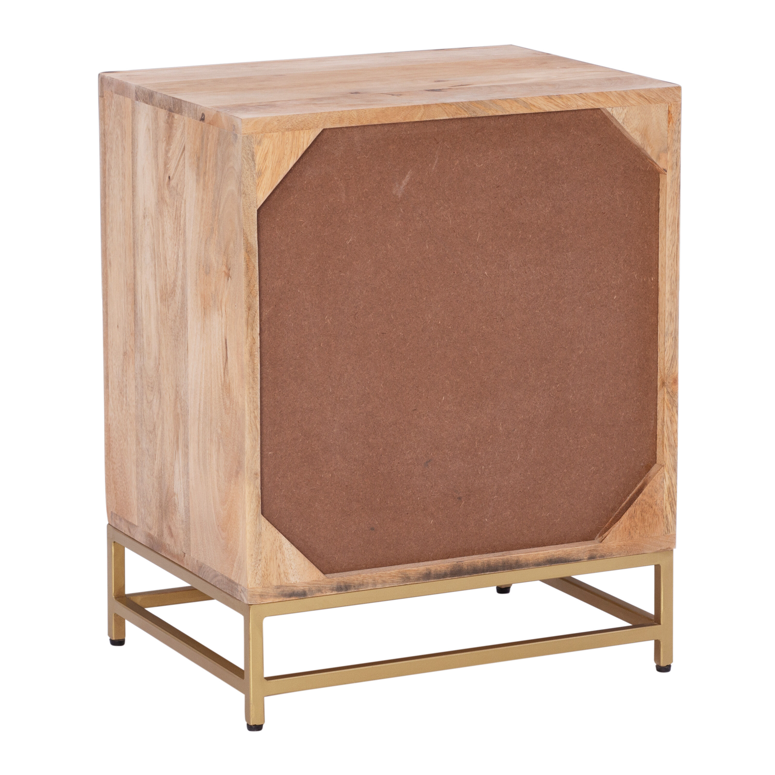 Cresset Wood and Rattan Cane 2 Drawer Storage Cabinet image number 4