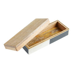 Kyla Wood and Bone Inlay Trinket Box