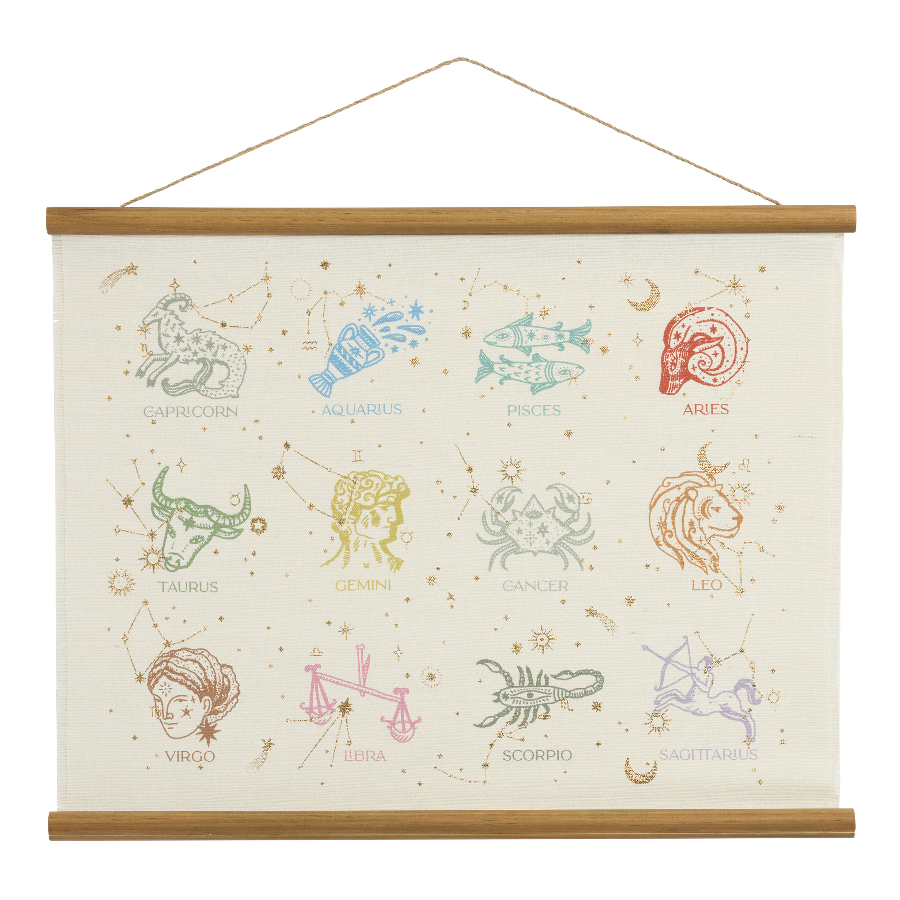 Butterfly Linen Scroll Wall Hanging World Market
