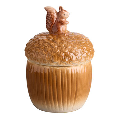 Ceramic Squirrel and Acorn Figural Cookie Jar Ceramic Squirrel and Acorn Figural Cookie Jar