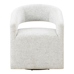 Carlton Curved Open Back Upholstered Swivel Chair