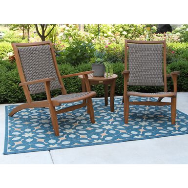 Erich Eucalyptus and All Weather Wicker 3 Piece Outdoor Set Erich Eucalyptus and All Weather Wicker 3 Piece Outdoor Set