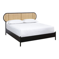 Baywood Rattan Cane and Wood Bed