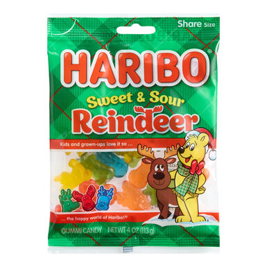 Haribo Sweet and Sour Holiday Reindeer Gummy Candy Haribo Sweet and Sour Holiday Reindeer Gummy Candy