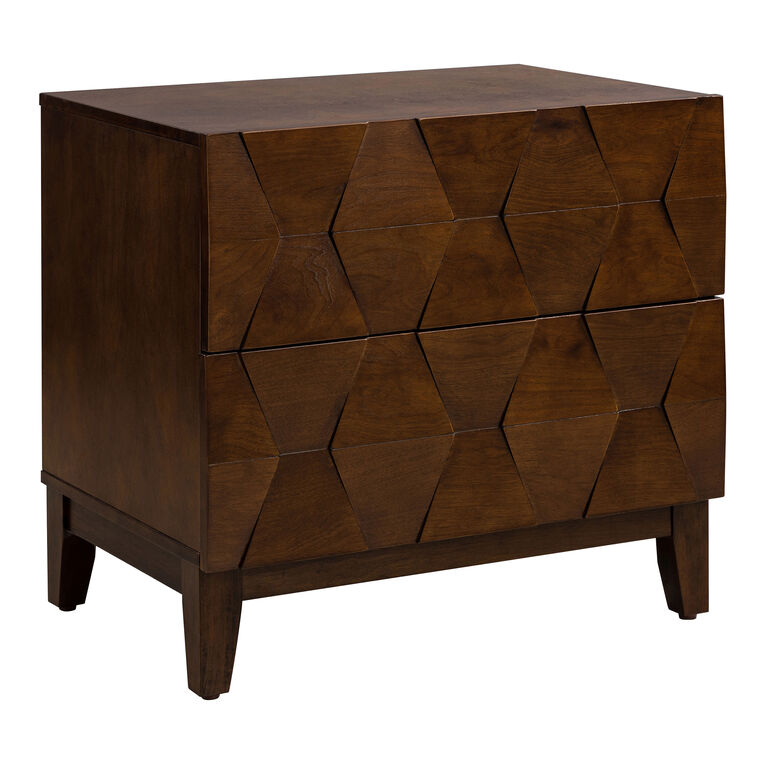 Cadenza Walnut Nightstand with Drawers and Charging Port image number 1