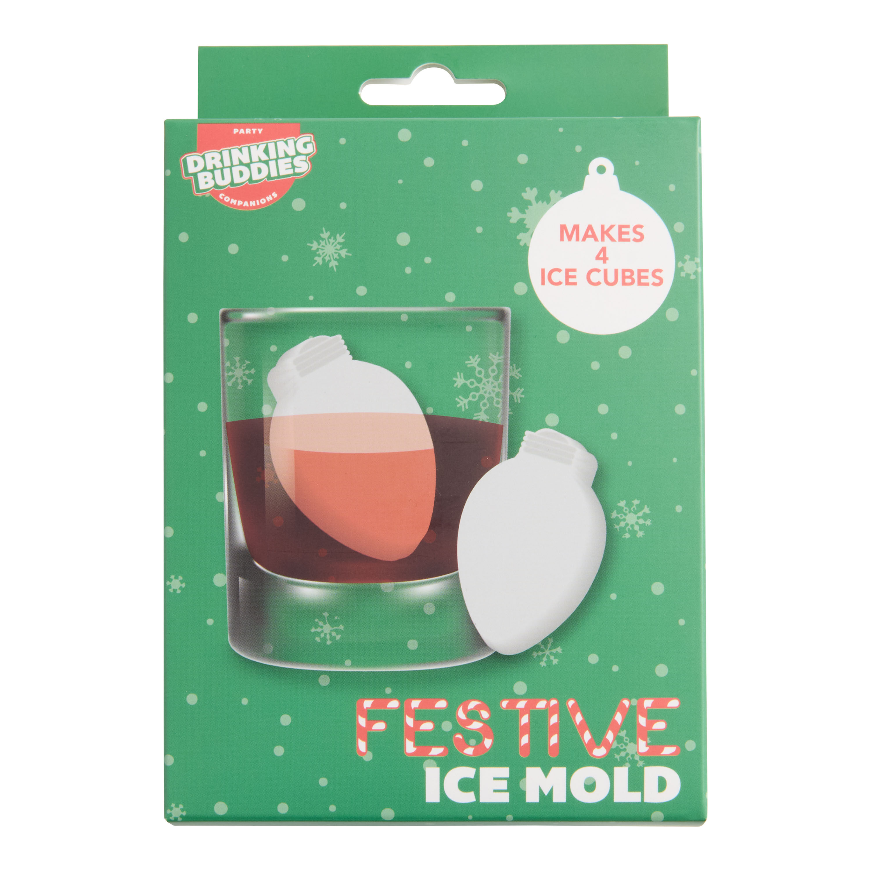 Drinking Buddies Silicone Festive Christmas Light Ice Mold